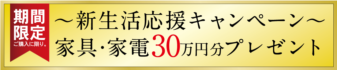 〜新生活応援キャンペーン〜 家具・家電30万円分プレゼント